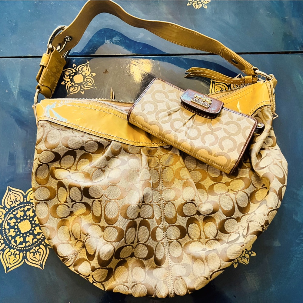 Vintage Coach Hobo & Matching Wallet